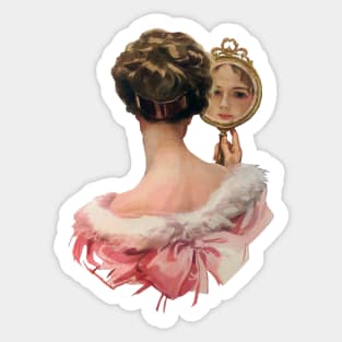 Lady with a Mirror Sticker